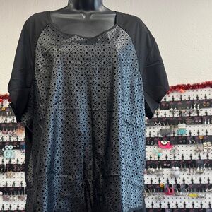 Calvin Klein Black Perforated Blouse